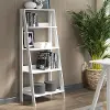 BS55LDWH White Wood Ladder Bookcase - Walker Edison