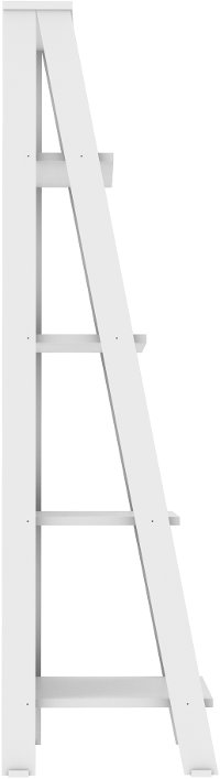 White Wood Ladder Bookcase (55 Inch) -2