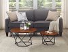 Walnut/ Black Geometric Nesting Coffee Tables-1