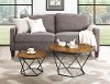 Oak/ Black Geometric Nesting Coffee Tables-2