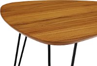 Walnut Hairpin Leg Wood Nesting Coffee Table Set-2