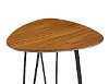 Walnut Hairpin Leg Wood Side Table (18 Inch) -2