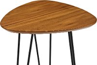 Walnut Hairpin Leg Wood Side Table (18 Inch)-2