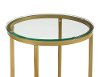 Glass/ Bronze Round Side Table (16 Inch)-2