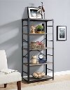 Driftwood/ Black 5-Shelf Bookcase (64 Inch)