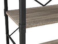 Driftwood/ Black 5-Shelf Bookcase (64 Inch) -2