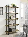BS68UPBW Barnwood 5-Shelf Bookshelf - Walker Edison