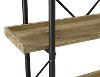 Black Pipe/ Barnwood 5-Shelf Bookshelf (68 Inch) -2