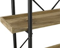 Black Pipe/ Barnwood 5-Shelf Bookshelf (68 Inch)-2
