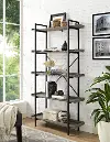 BS68UPAG Driftwood 5-Shelf Bookshelf - Walker Edison