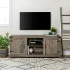 W58BDSDGW Gray Barn Door TV Stand (58 Inch)