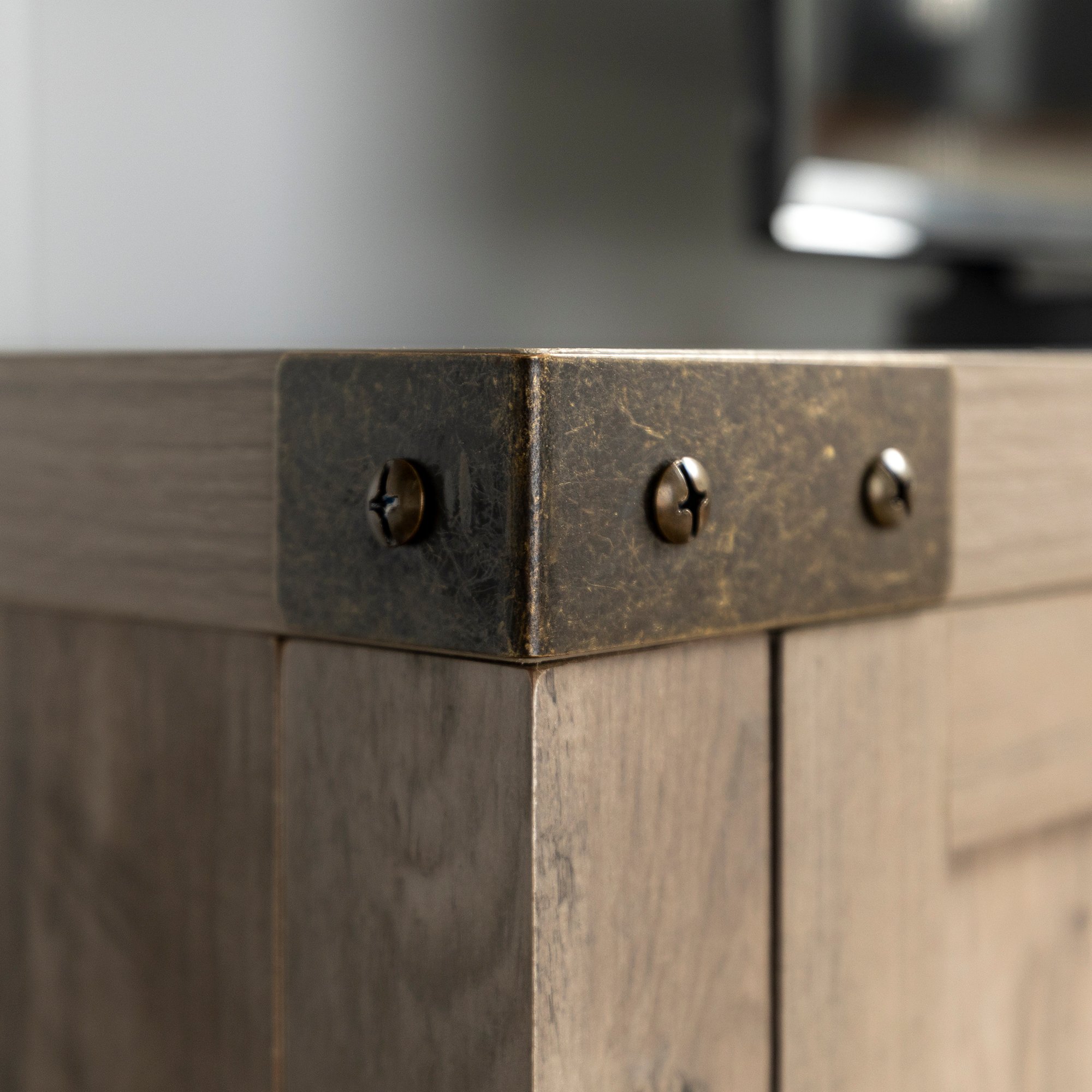 W58BDSDGW Gray Barn Door TV Stand (58 Inch)-2