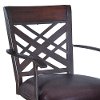 Brown Swivel Arm Counter Height Stool - Tahiti-3