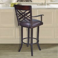 Brown Swivel Arm Counter Height Stool - Tahiti-4
