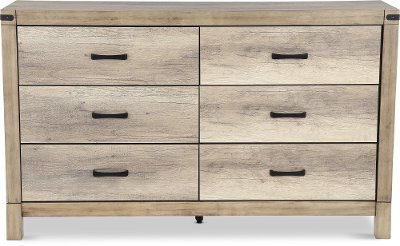 Rustic Contemporary Antiqued White Dresser - Matteo