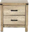 Matteo Rustic Contemporary Antiqued White Nightstand