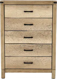 Matteo Rustic Contemporary Antiqued White Chest of Drawers