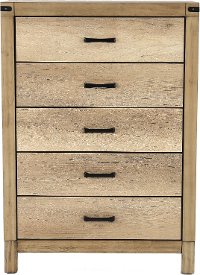Rustic Contemporary Antiqued White Chest of Drawers - Matteo