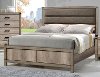 Rustic Contemporary Antiqued White Queen Upholstered Bed - Matteo