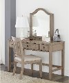 Classic Weathered Gray Vanity Chair - Heather-3