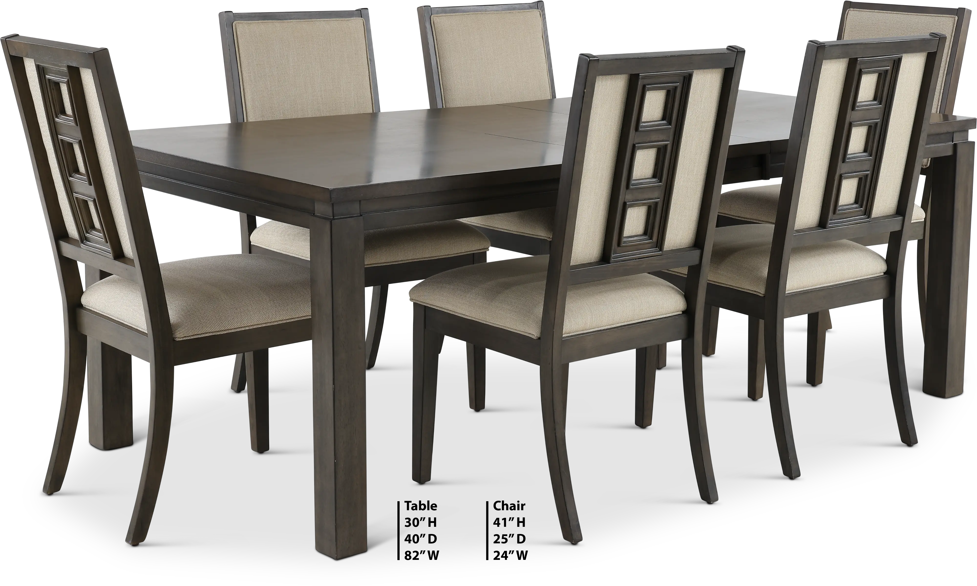 Hartford Gray 7 Piece Dining Room Set Set-2