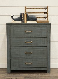 Casual Rustic Blue Chest of Drawers - Choices