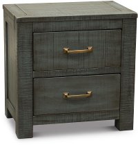 Casual Rustic Blue Nightstand - Choices