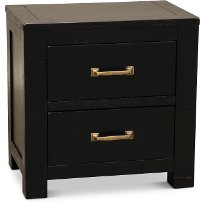 Casual Rustic Black Nightstand - Choices
