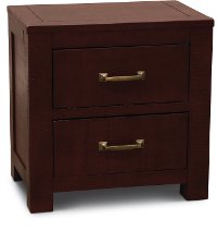 Casual Rustic Red Nightstand - Choices