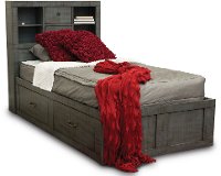 Casual Rustic Blue Full Storage Bed - Choices
