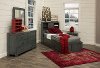 Clearance Casual Rustic Blue 7 Piece Twin Bedroom Set - Choices