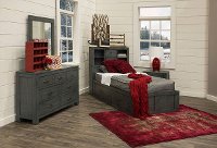 Casual Rustic Blue 7 Piece Full Bedroom Set - Choices