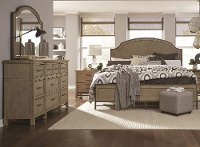 Classic Weathered Sand 4 Piece Queen Bedroom Set - Leyton Park