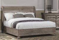 Classic Traditional Gray Queen Sleigh Bed - Hudson Square