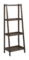 Espresso 4 Tier Wooden Ladder Shelf - Dunnsville