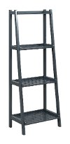 Graphite 4 Tier Wooden Ladder Shelf - Dunnsville