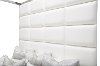 White & Silver Modern King Size Canopy Bed - State St.-3