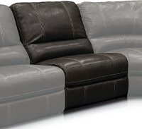 Gray Armless Layflat Power Recliner with Power Headrest - Slinger