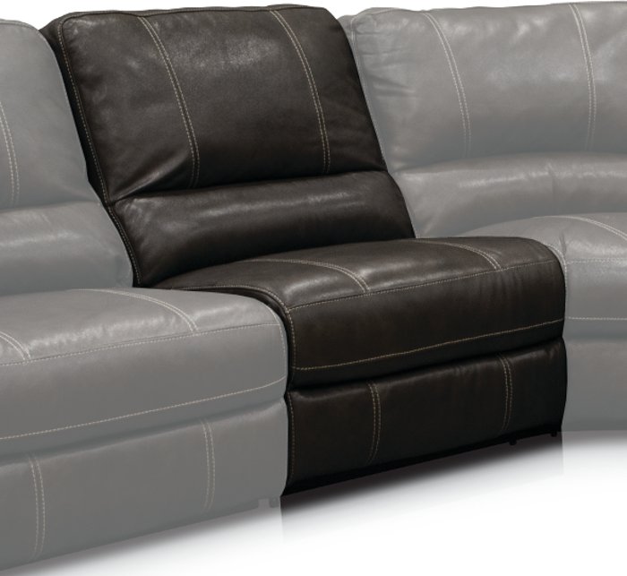 Gray Armless Layflat Power Recliner with Power Headrest - Slinger