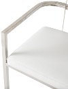 Chrome and White Modern Dining Arm Chair - State Street-3
