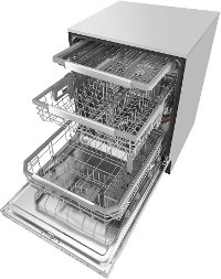 LDP6797ST LG Recessed Handle Dishwasher with Third Rack - Stainless Steel-3