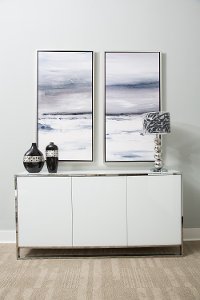 White and Chrome Modern Sideboard - State Street