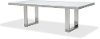 White and Chrome Modern Dining Table - State Street