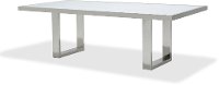 White and Chrome Modern Dining Table - State Street