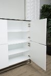 Glossy White and Chrome Modern Accent Cabinet - State Street-2