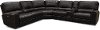 Dark Brown 6 Piece Power Reclining Sectional Sofa - Salinger-2