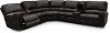 Dark Brown 6 Piece Power Reclining Sectional Sofa - Slinger
