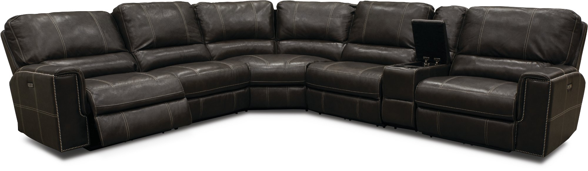 Slinger 6-Piece Curved Power Reclining Sectional-2