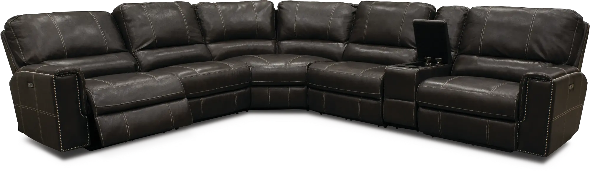 Slinger 6-Piece Curved Power Reclining Sectional-2