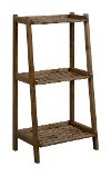 Antique Chestnut 3 Tier Wooden Ladder Shelf - Dunnsville